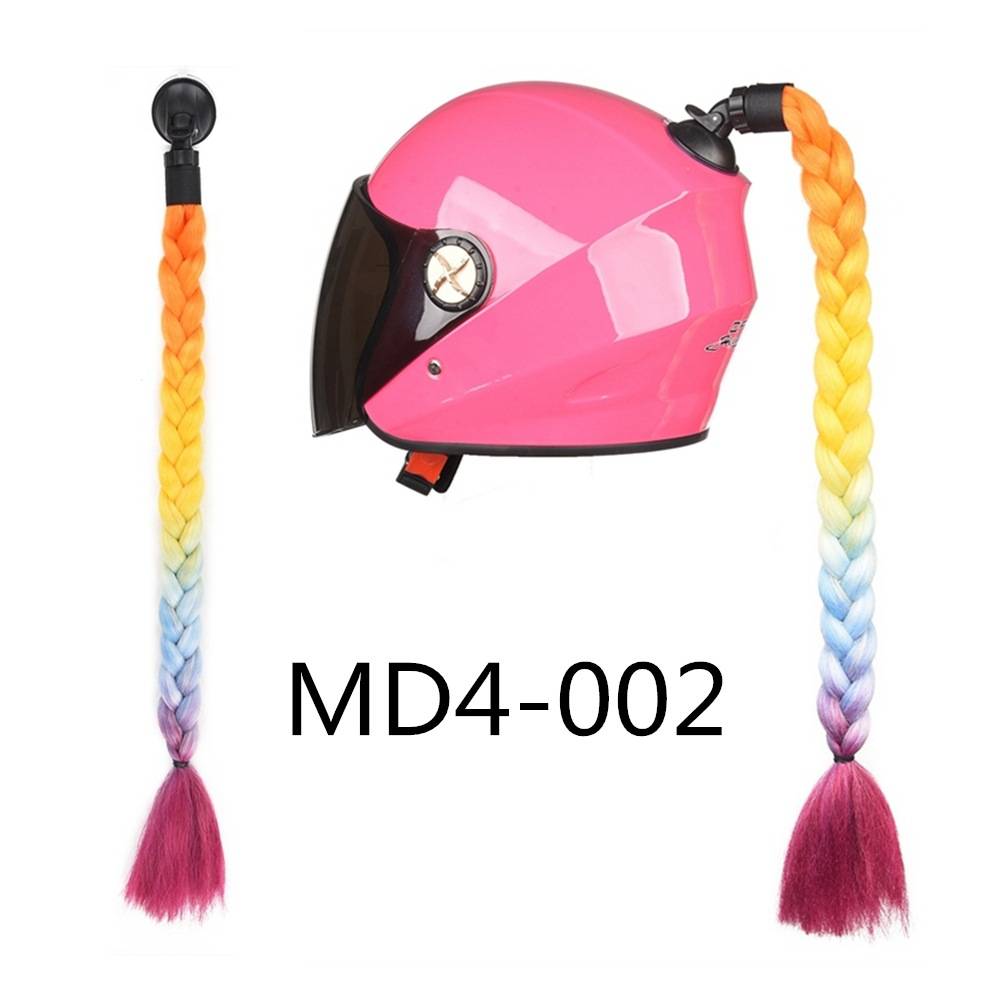 Braiding Helmet Hair Vehicle Motocycle Braids Ponytails Helmet ...