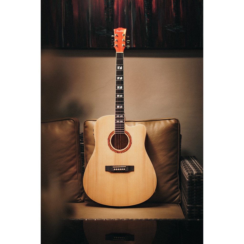 Cranberries Acoustic Guitar Natural 41'inches 5way Equalizer With tuner