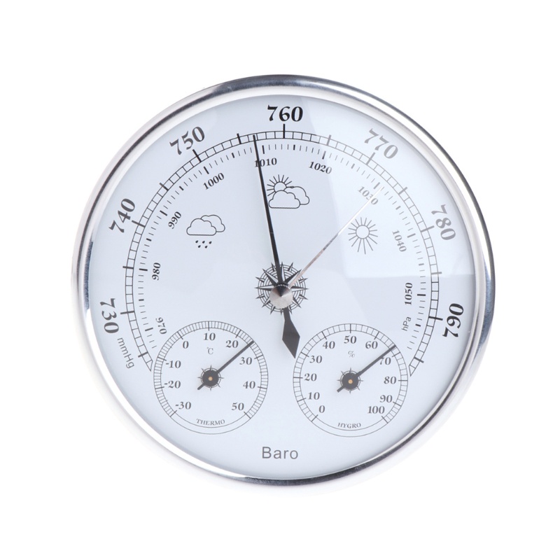 mm 3 in 1 Dial Type Barometer Thermometer Hygrometer for Mounting to ...