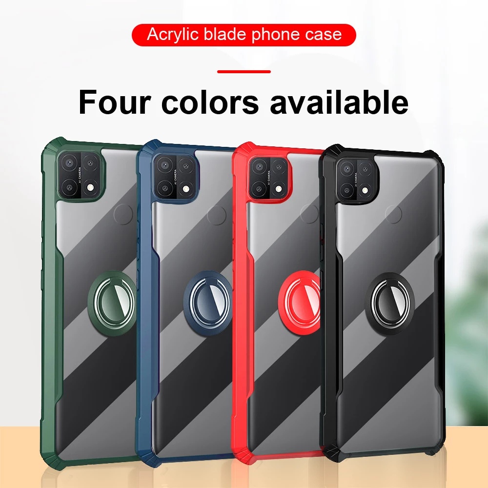 [Ready Stock]Shockproof Clear Bracket Ring Case OPPO A16 A16S A15 A15S ...