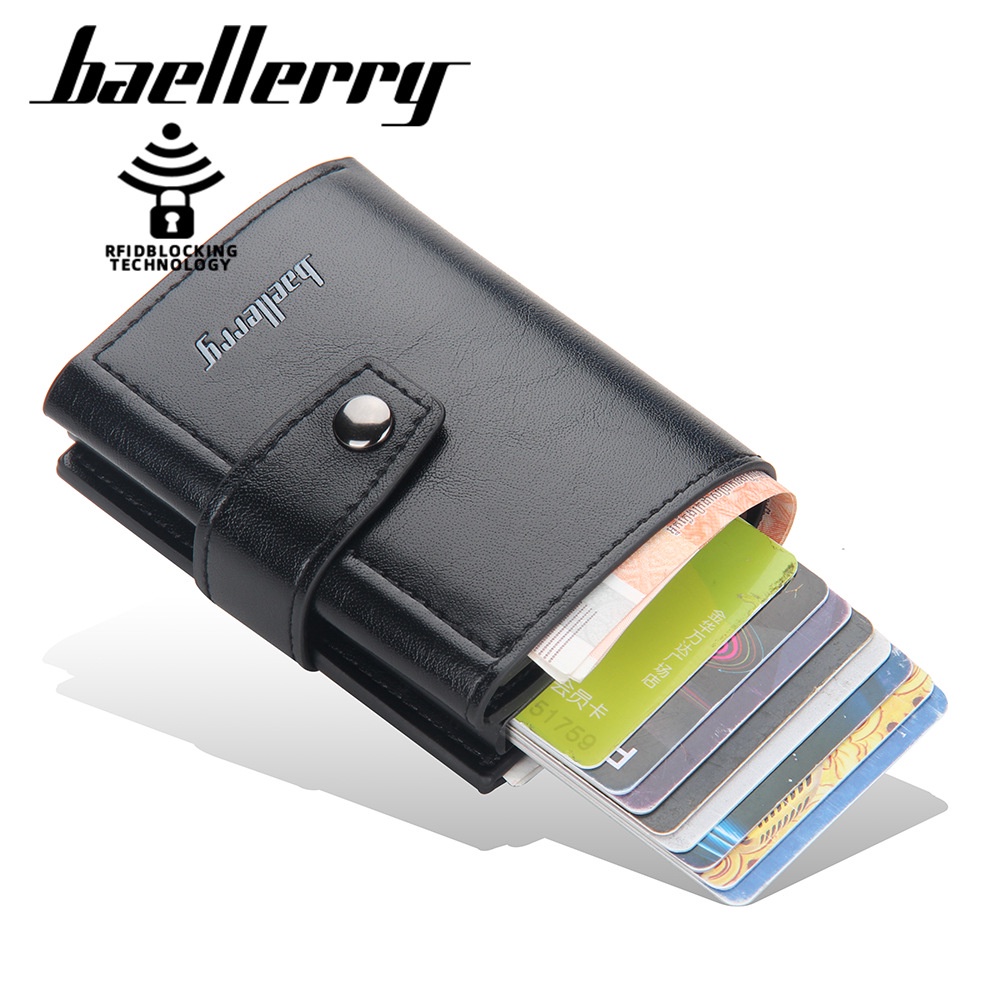 Baellerry RFID Card holder for Men Automatic Pop-up Card Wallet with ...