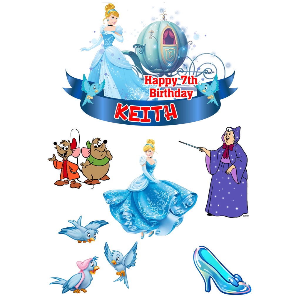 Cinderella Theme Cake Topper Shopee Philippines