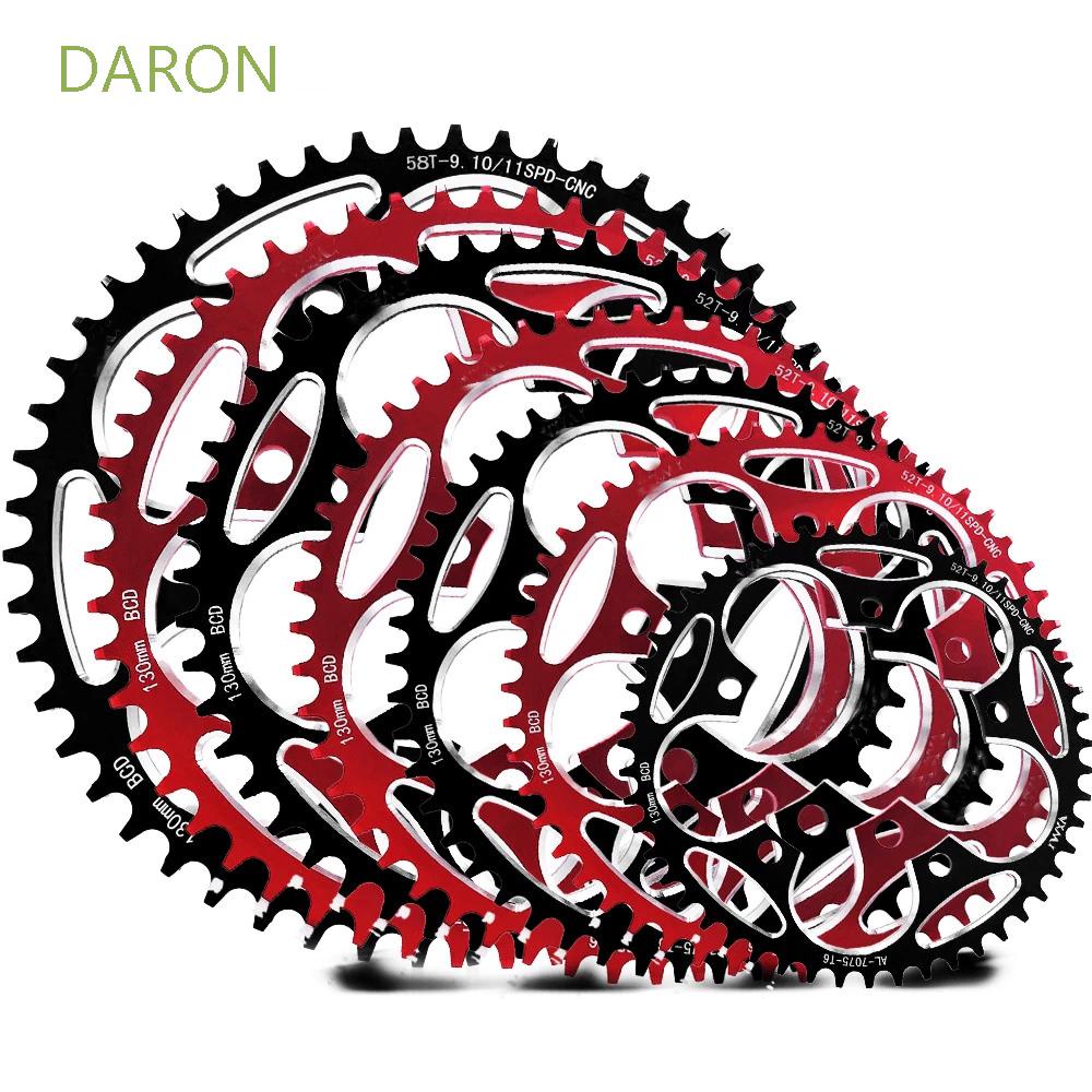 Cycling Chainring, 130bcd 45T 47T 53T 56T 58T Folding Bike Chainwheel Round Single Speed Bicycle Chain Ring Aluminium Alloy Superlight Sprocket 6 7 8