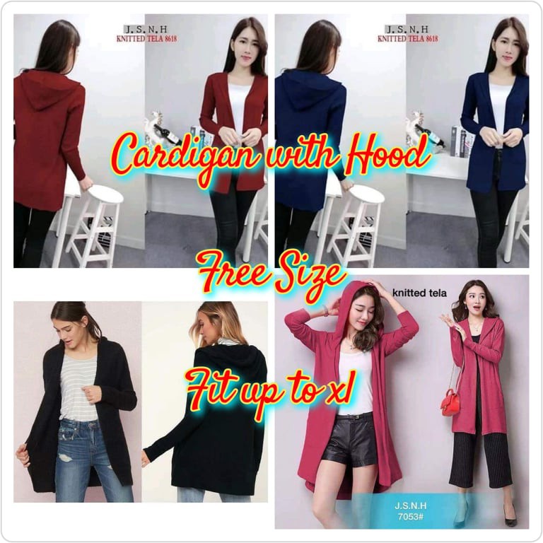 BUY 1 TAKE 2 KOREAN CARDIGAN WITH HOOD FREESIZE