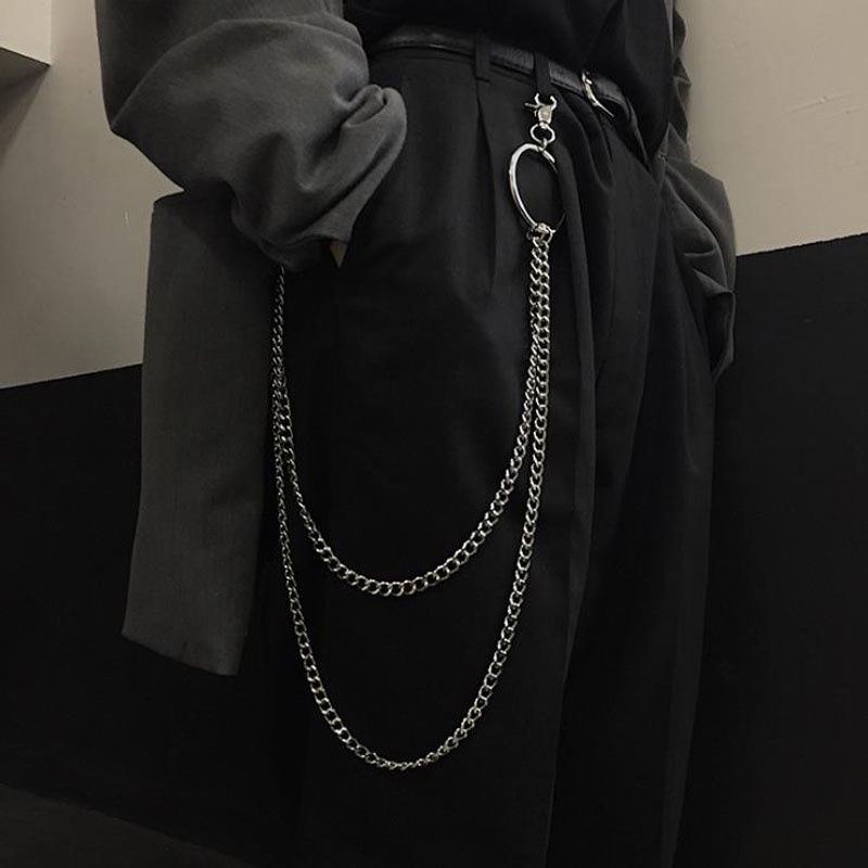 Punk Rock Metal Pants Waist Chain Men Women Key Chain Big Ring Wallet Keychain Jeans Unisex Hip hop Jewelry Gift Shopee Philippines