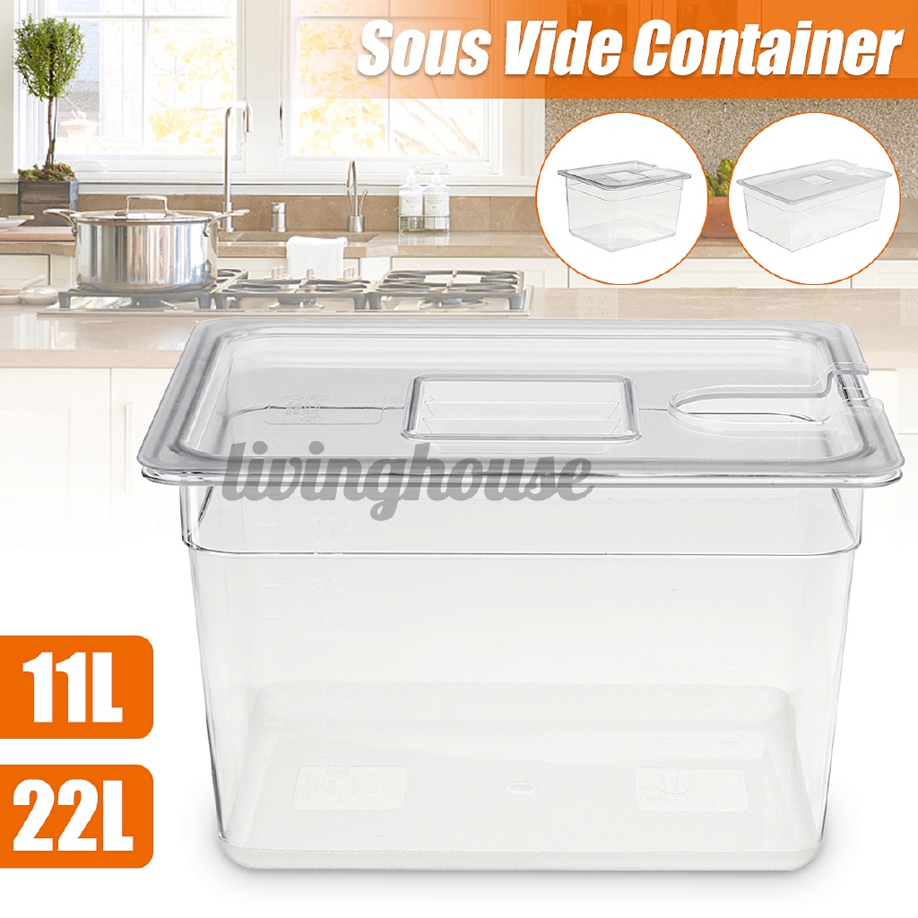 Original Sous Vide Container Steak Machine Container with Lid Water