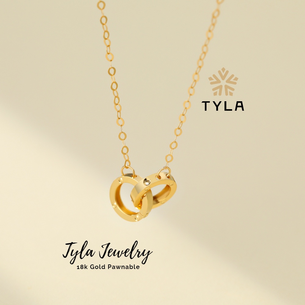 Tyla 18K Gold Necklace Chains Interlock Necklace For Women Jewelry Real ...