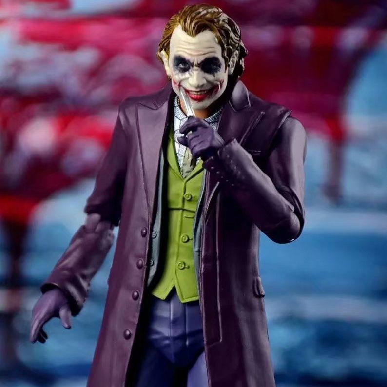 Shf Dark Knight Clown Heath Ledger Joker Boxed Hand Model 6 Male Action Doll Figure Model Toys