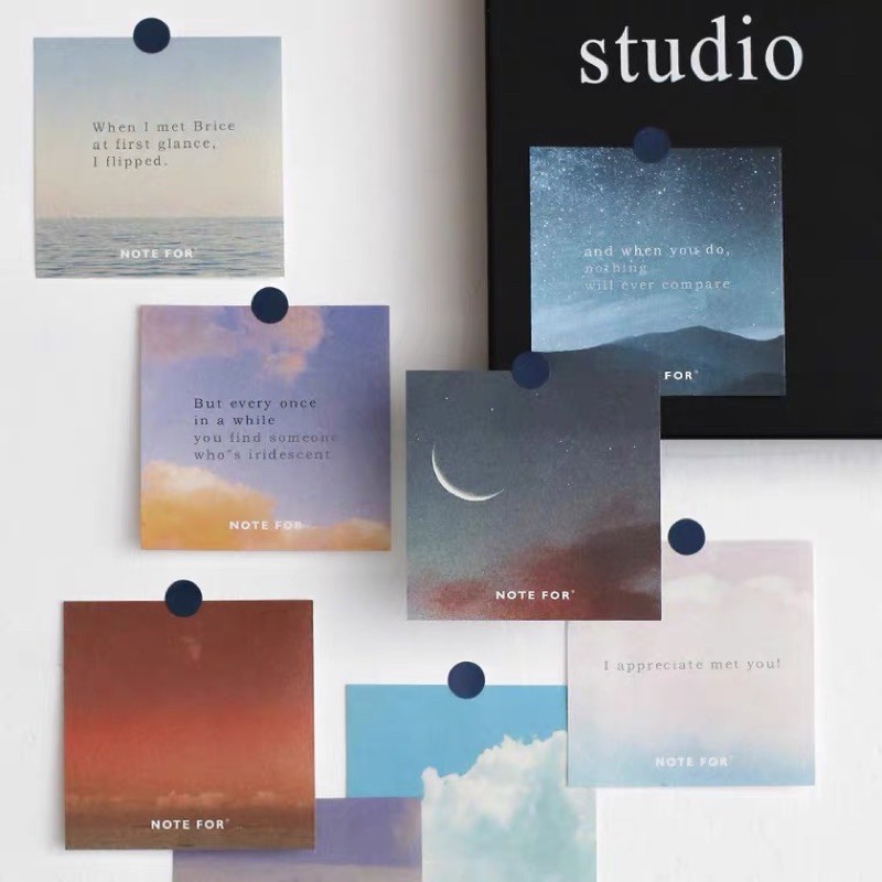 PINEDOT Calm Serene Scenery Notepad Background Memo 100Sheets | Shopee ...