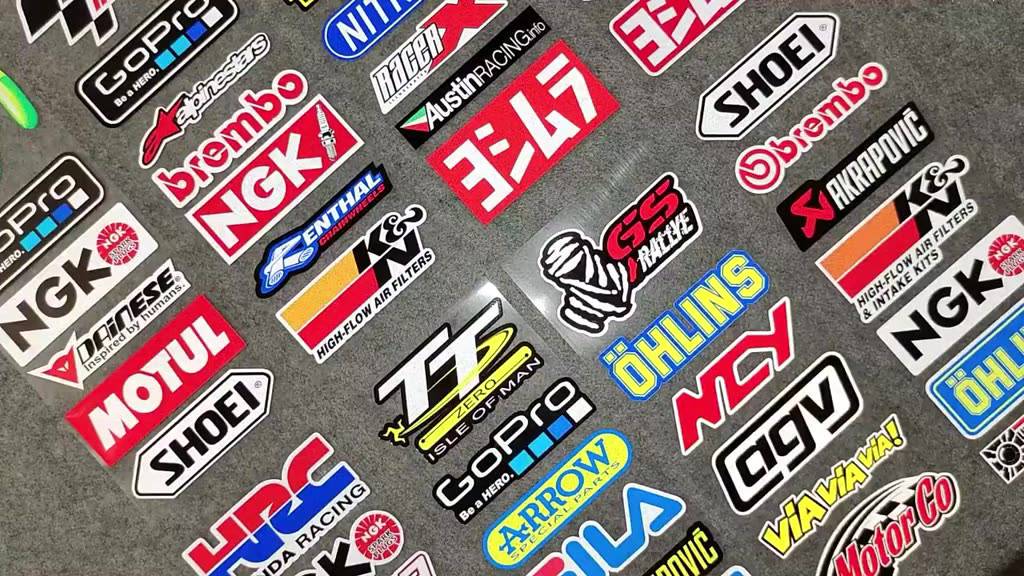 1Set 20*8CM Original Racing Motorcycle Stickers Sponsor Sticker ...