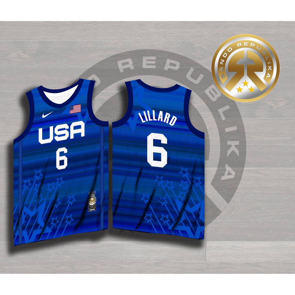 USA Basketball Olympics 2021 Sando Republika Edition Jersey Shopee