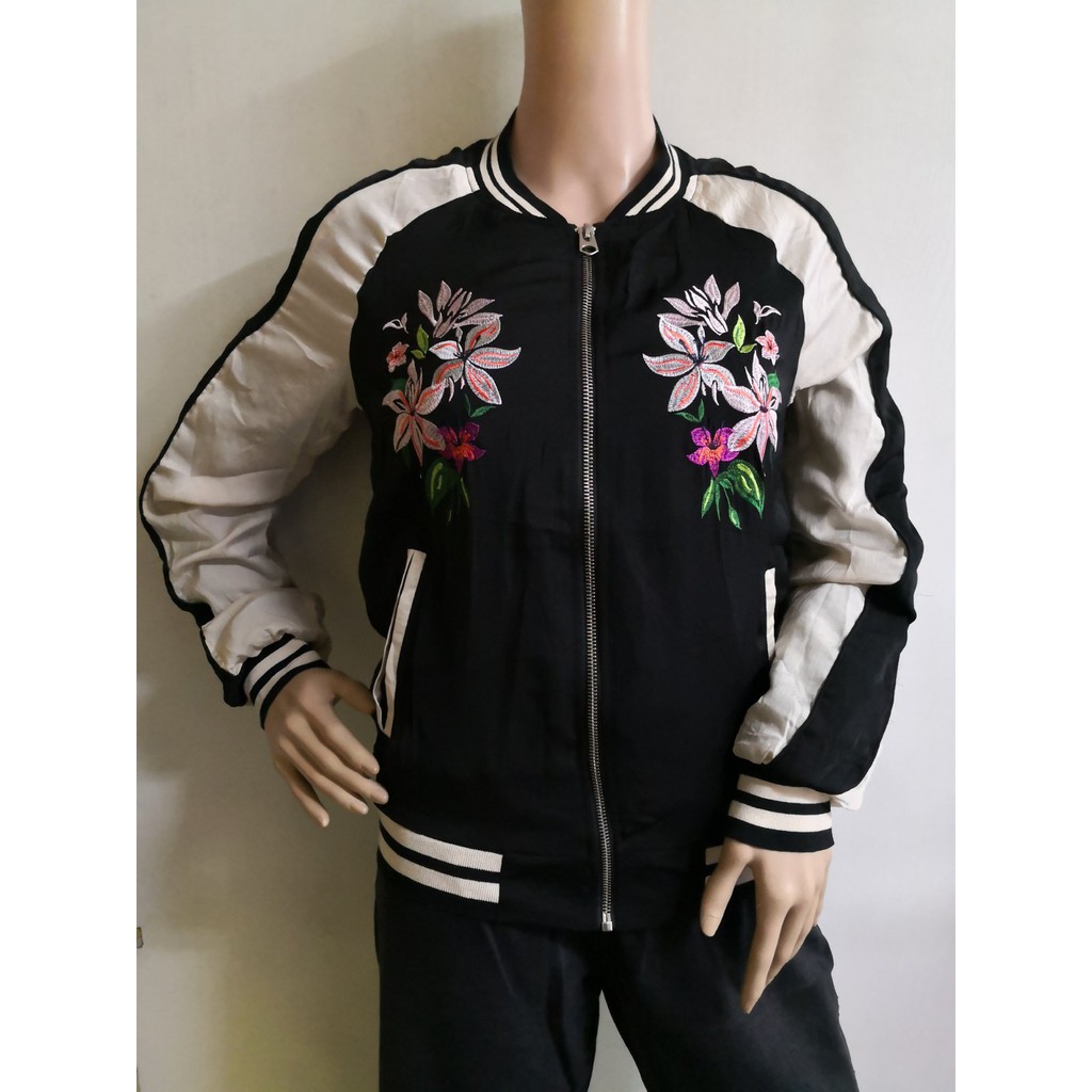 Floral varsity clearance jacket