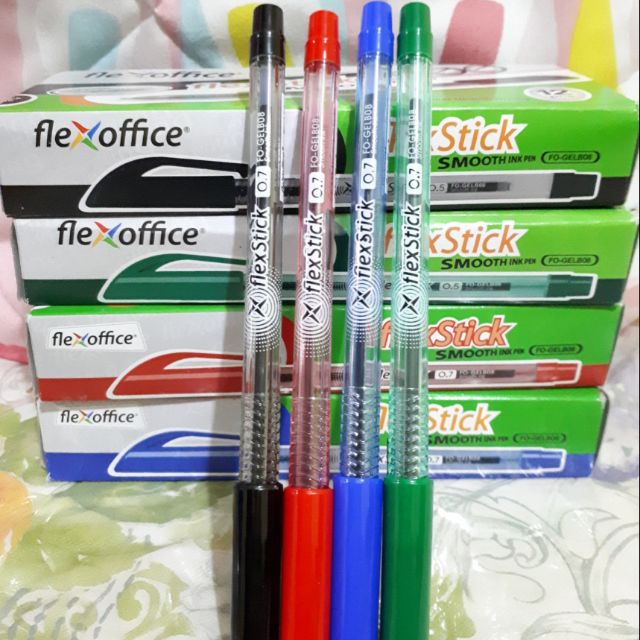 Flexstick Ballpoint (12pcs per box) Red, Black, Green, Purple & Blue ...