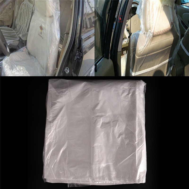 ☑10pcs Disposable Plastic Car Seat Covers Protectors Mechanic Valet Roll Plastics BLO Shopee