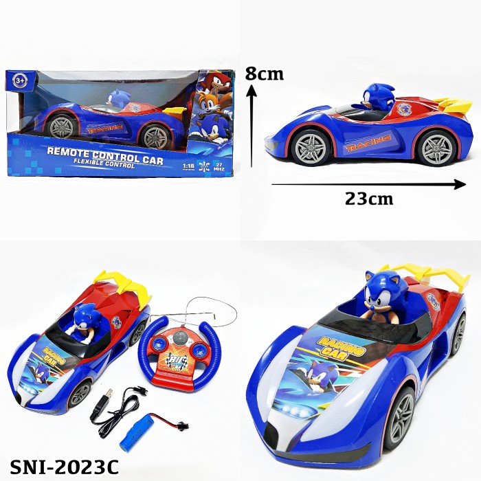 MARVEL SONIC REMOTE CONTROL CAR FLEXIBLE CONTROL ACTION FIGURE