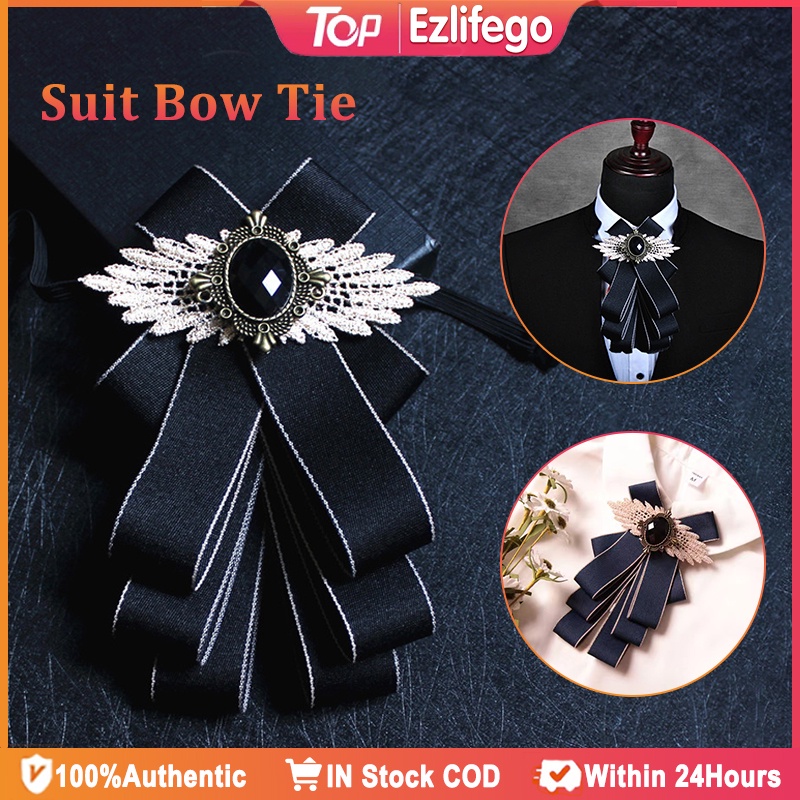 New Men Suit Bow Tie Handmade Fashion Butterfly Knot Ribbon | Shopee ...