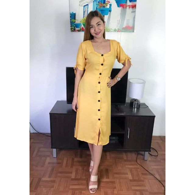 Button down shop dress shopee