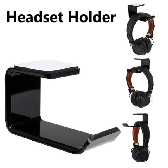 Adhesive Acrylic Headphone Holder/ Wall Mounted Headphone Display Stand