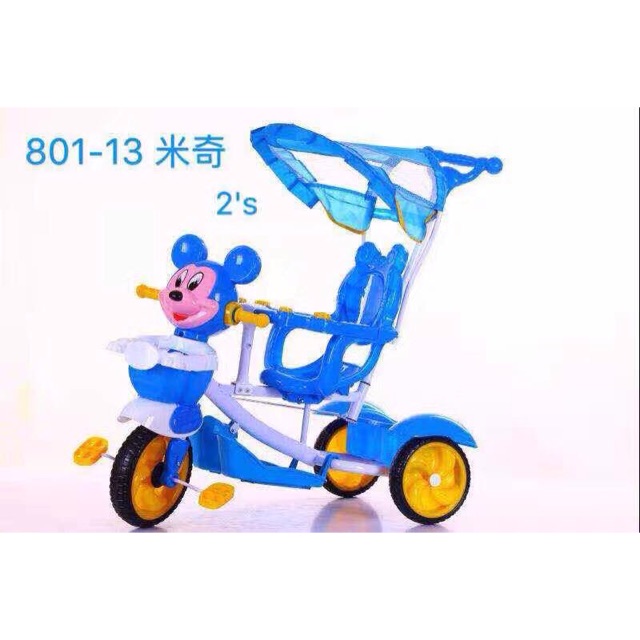 2 in 1 Mickey Mouse Baby Stroller Bike with Handle Shopee