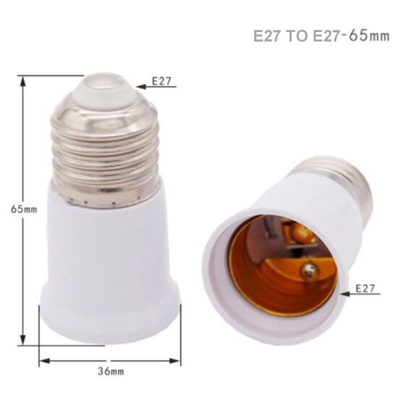 2pcs 65mm 95mm E27 To E27 Light Bulb Adapter Extender LED Lamp Light ...