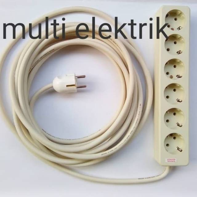 Uticon 6-hole socket with 3-meter eterna wire cable - electrical plug ...