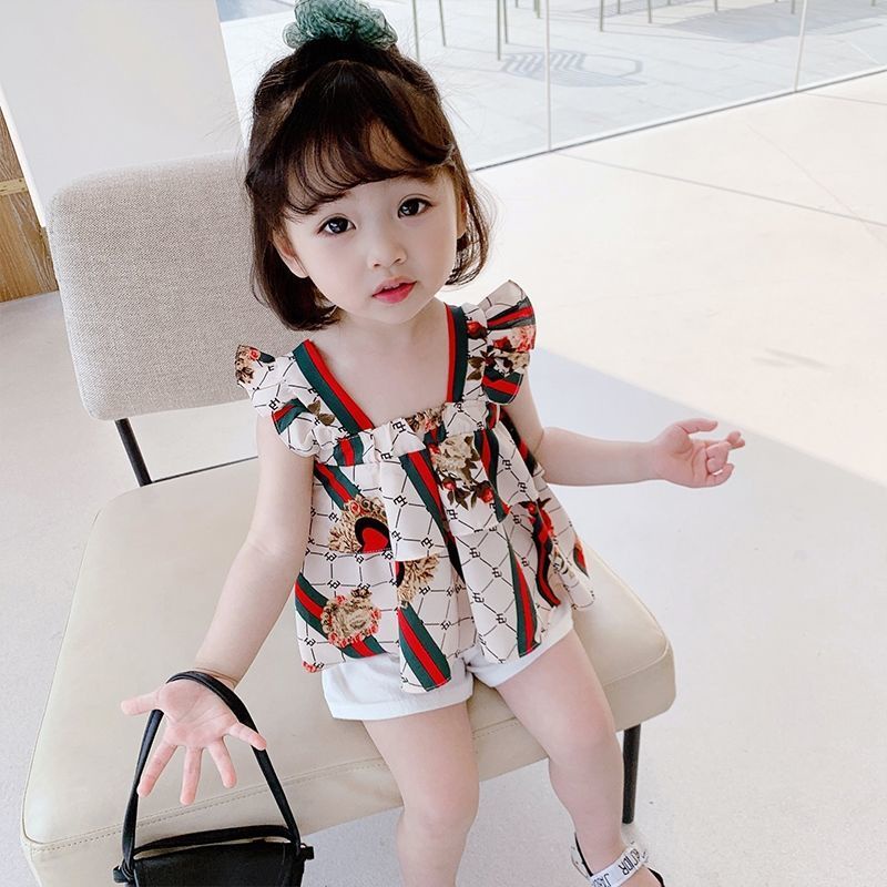 Girl Tank Top + Shorts Kids Girl Summer Suit Kids Girl Fashionable ...