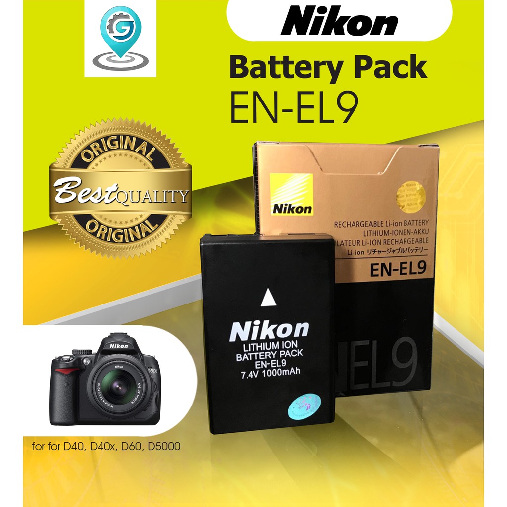Nikon EnEl9 Rechargeable LithiumIon Battery Pack For D40, D40X, D60