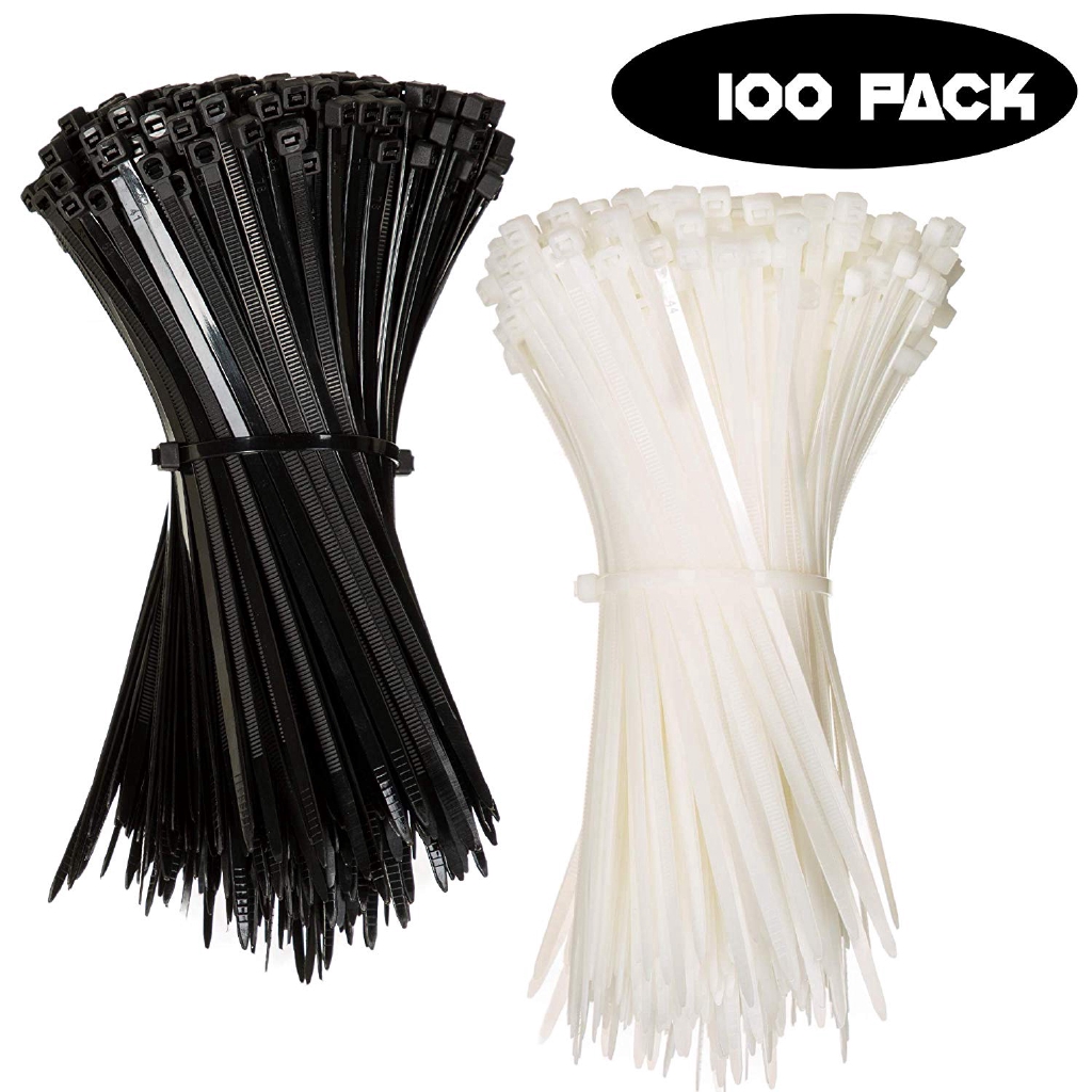 Nylon Zip Ties ( PACK OF 100) Cable Ties Strength Tie Wraps for Tying