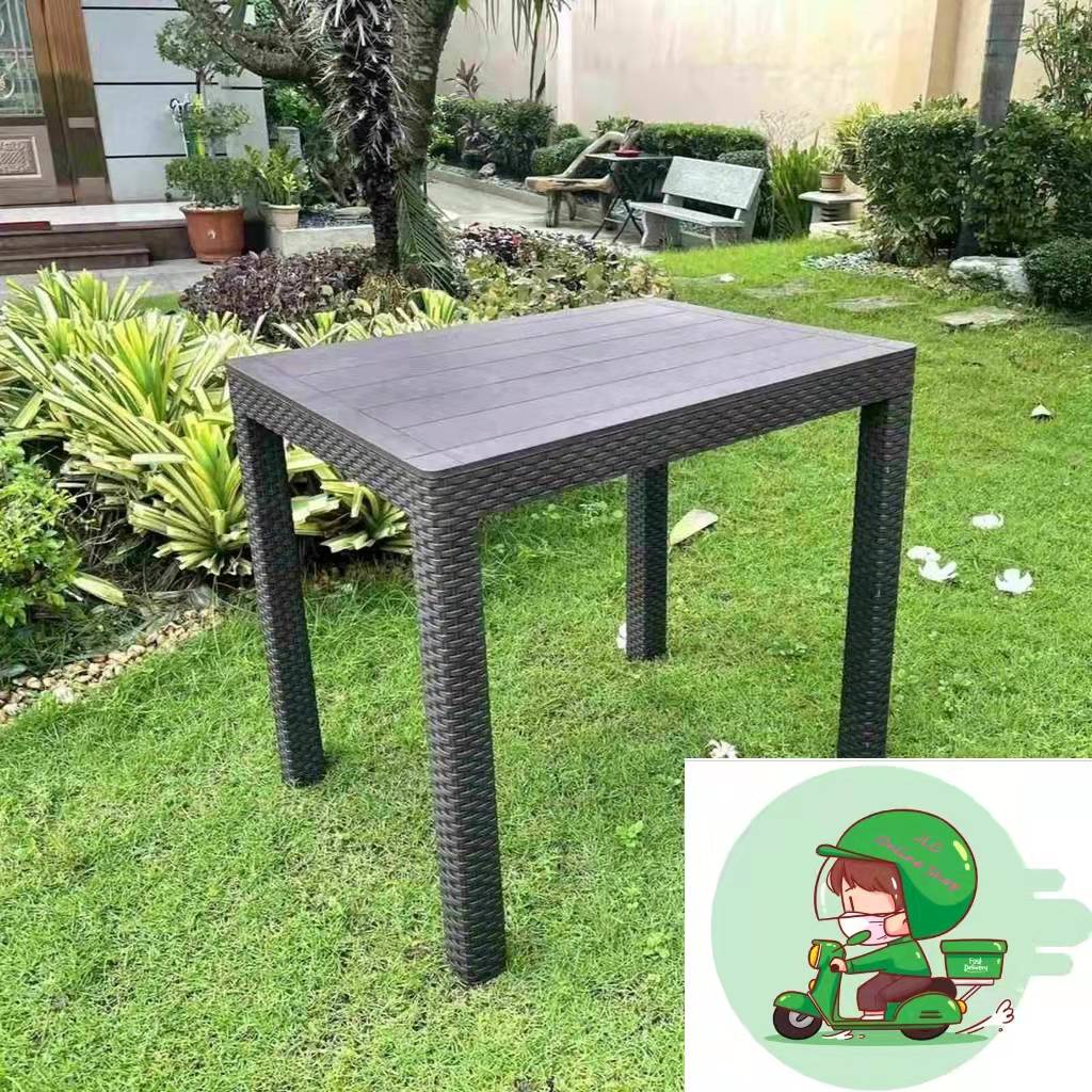 RATTAN DINING & OFFICE TABLE RECTANGULAR RATTAN DESIGN TABLE/ PICNIC ...