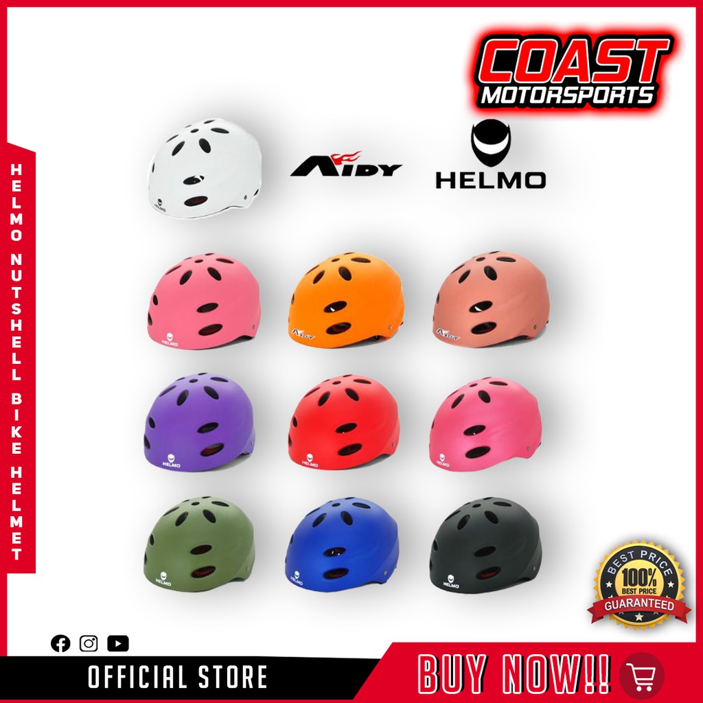 HELMO 108 Nutshell Bike Helmet (Adjustable) Shopee Philippines