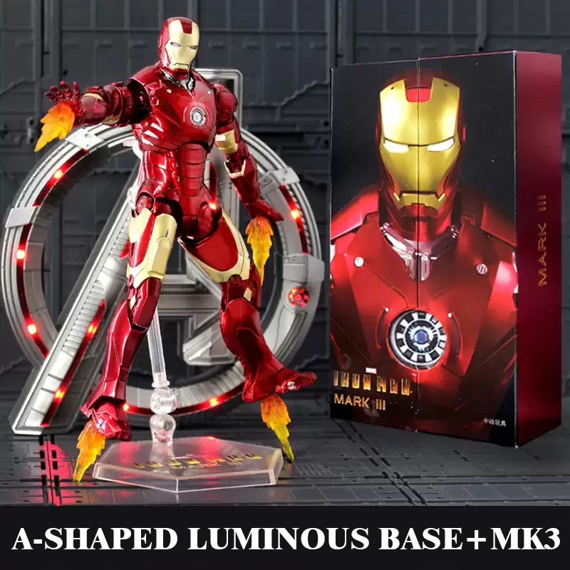 LDisney Marvel Iron Man MK2 MK3 MK4 MK5 MK6 MK7 Gift box Action Figure ...