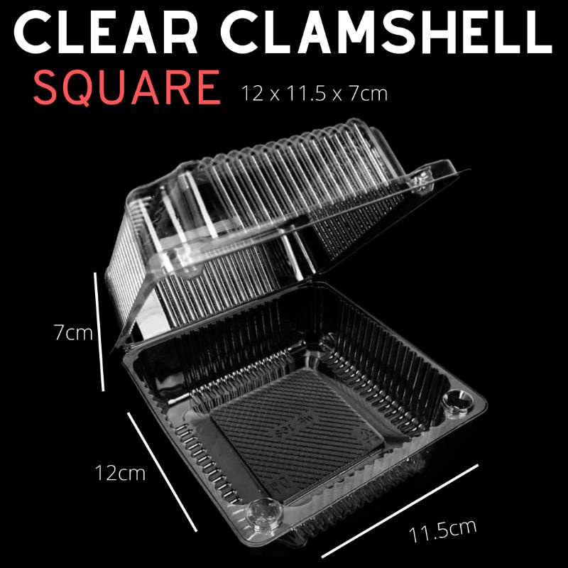 10pcs Clear Clamshell Burger Container Plastic c306 | Shopee Philippines