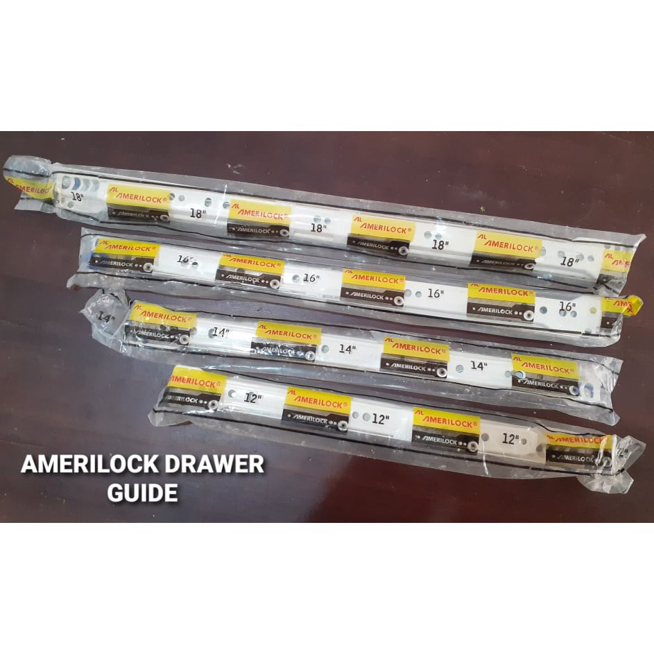 Drawer Guide 1 pair Amerilock 12inch,14,inch 16inch,18 inch,22inch ...
