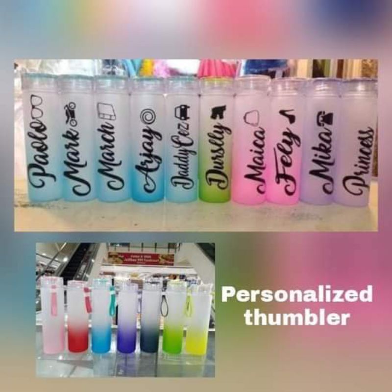 Ombre tumbler with Name | Shopee Philippines