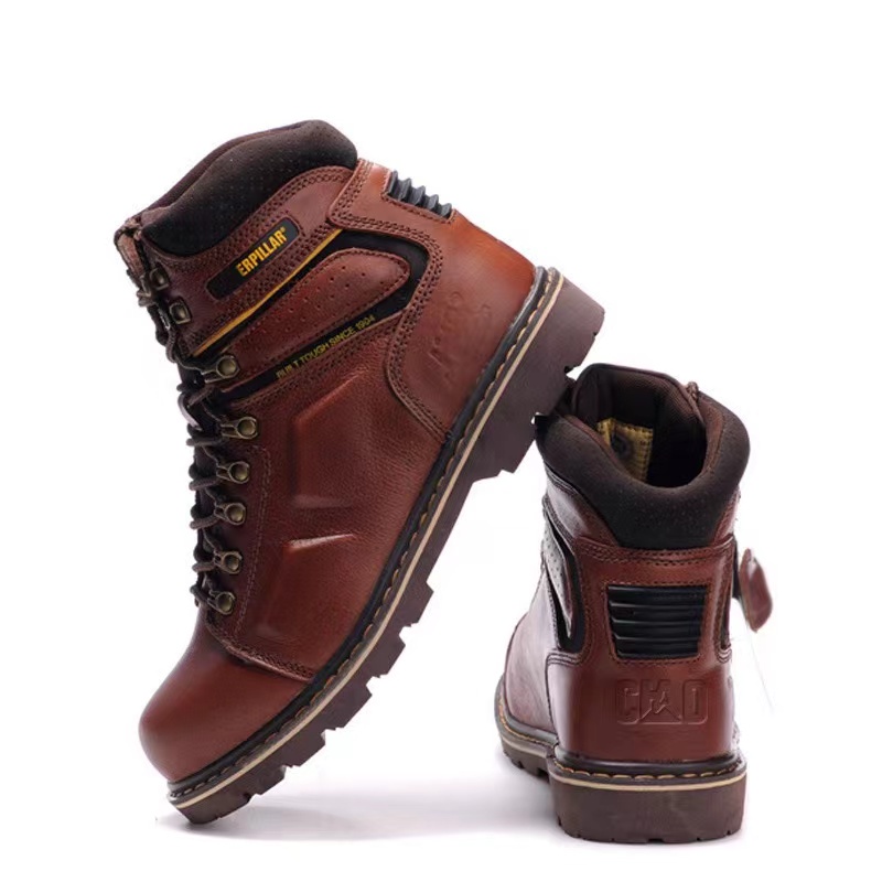Bakal Na Paa Caterpillar Safety Shoes Steel Toe Mens Work Boots Outdoor ...