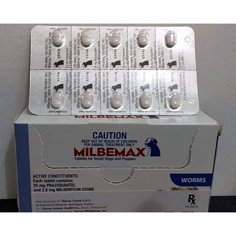 MILBEMAX Dewormer (>5kg to 25kg) Dec2025 expiry for Pet Dogs per