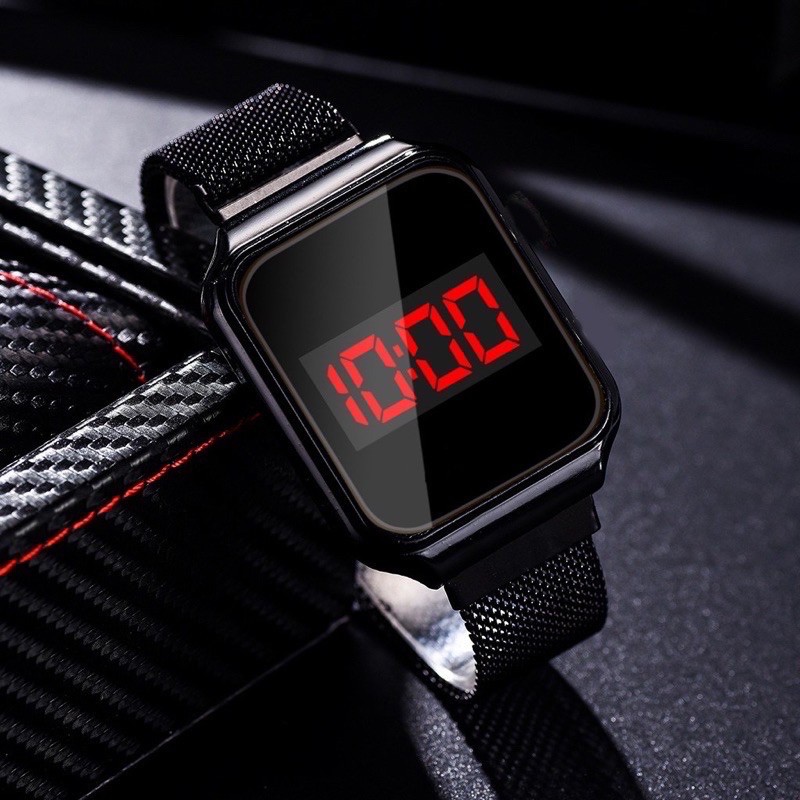 Waterproof Men and Women magnetic Wrist Watch LED Screen Fashion magnet Digital Watch Shopee Philippines