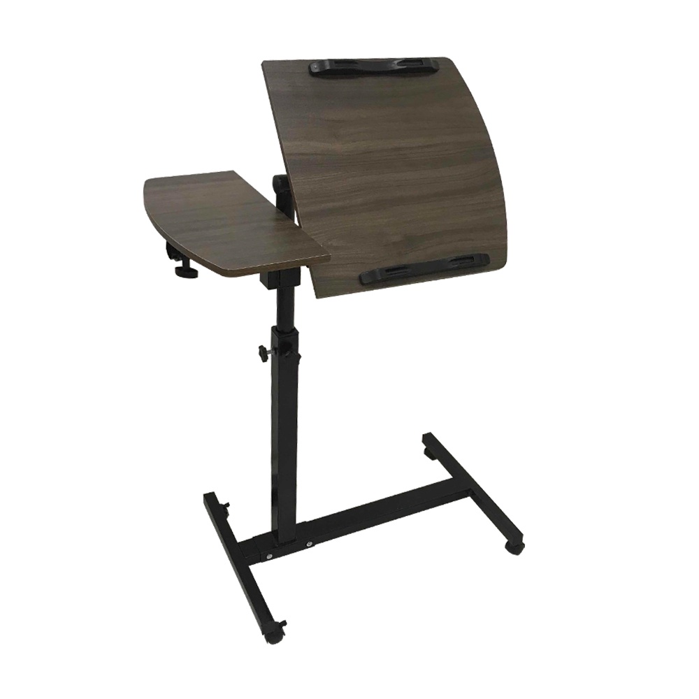Rolling Laptop Table Lap Desk for Laptop Rolling Cart Tilting Overbed Bedside Table Shopee