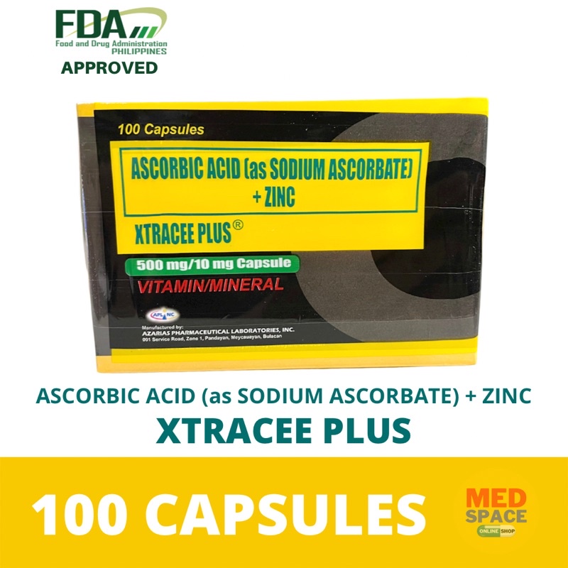Xtracee Plus Immumax Sodium Ascorbate with Zinc Vitamin C Shopee