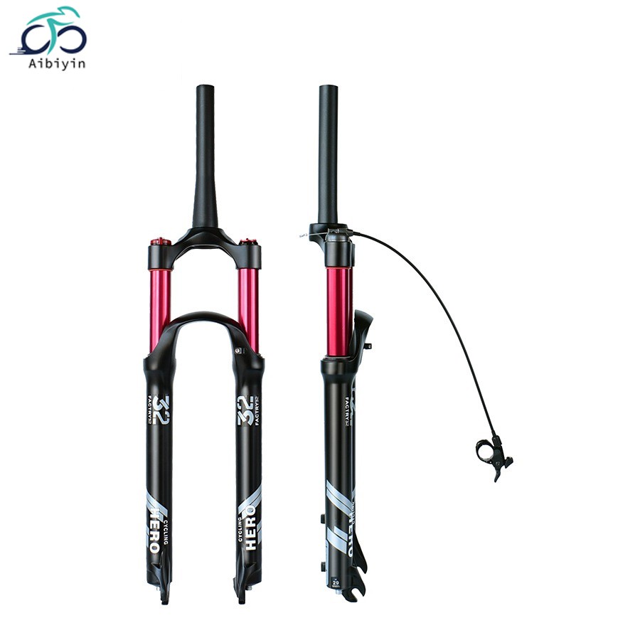 Magnesium alloy travel 120mm mountain bike front fork air fork bicycle  shock absorber 26 29 inch