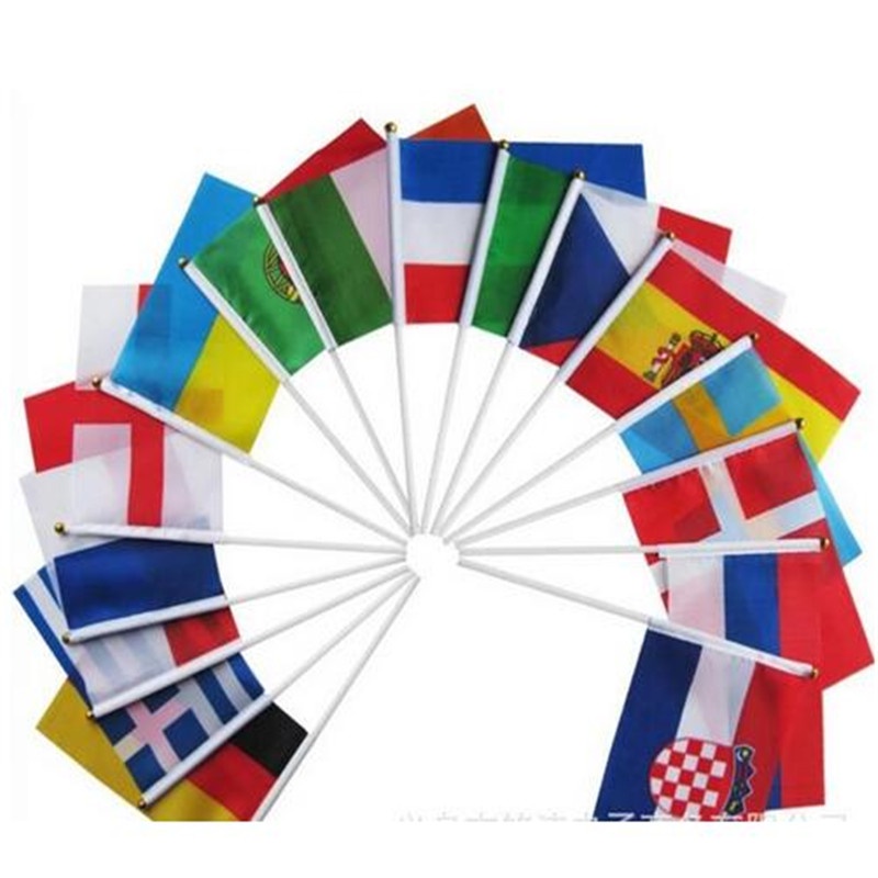 8Pcs Hand Held Flags with Poles World Cup 32 Countries Small Hand ...