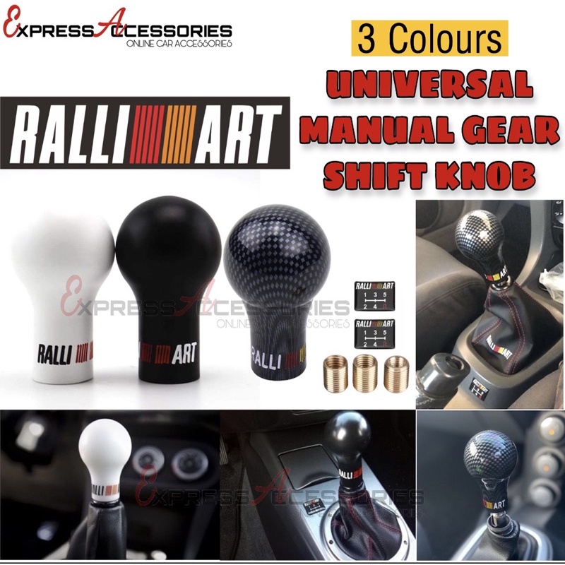 RALLIART 5/6 SPEED AUTO GEAR SHIFT KNOB CAR MANUAL TRANSMISSION (MT