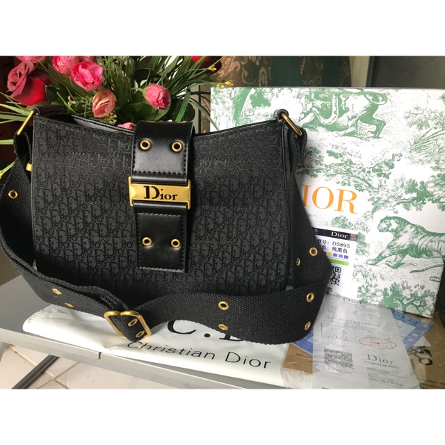 Dior Sling bag canvass black Top grade Quality with complete