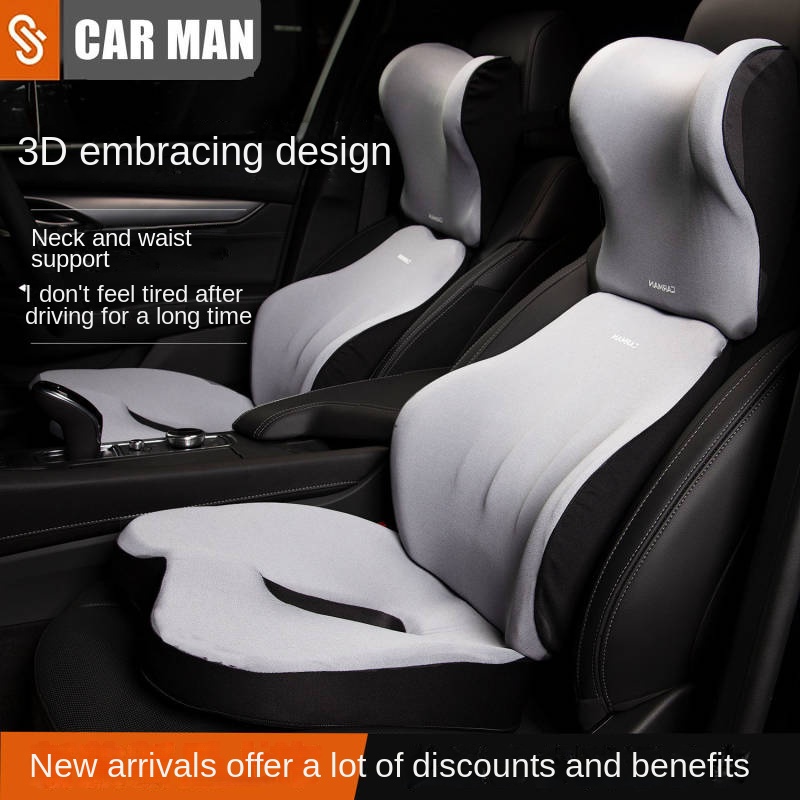 Automotive Headrest Lumbar Support Pillow Memory Foam Car Seat Back Cushion Waist Pillow Cervical Spine Neck Pillow Car Four Seasons Interior Decoration Supplies r65H Shopee Philippines