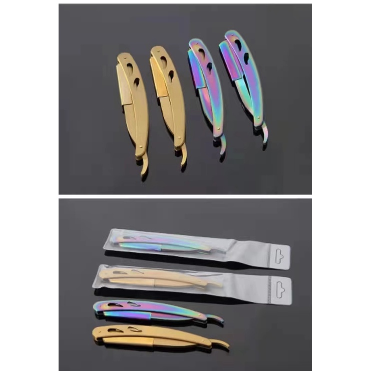 Barber's Labaha Metal Body Hair Cutting Shaver Gold Replaceable Blade ...