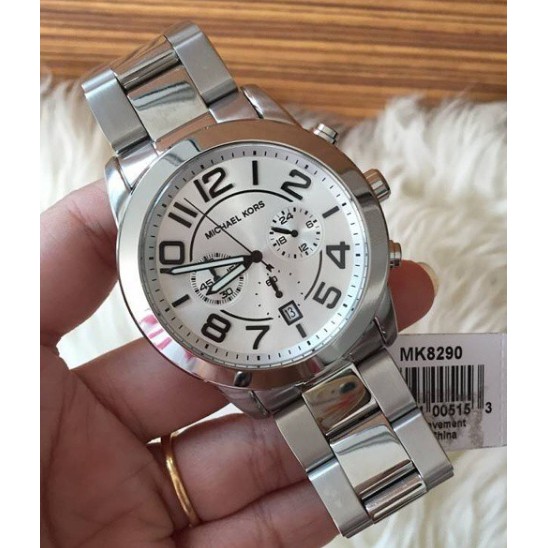 MK8290 Mercer Silver-tone Chronograph Watch 45mm | Shopee Philippines