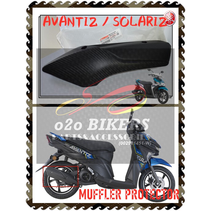 MUFFLER COVER YAMAHA EGO AVANTIZ 125 SOLARIZ 125 REAR EXHAUST PIPE ...