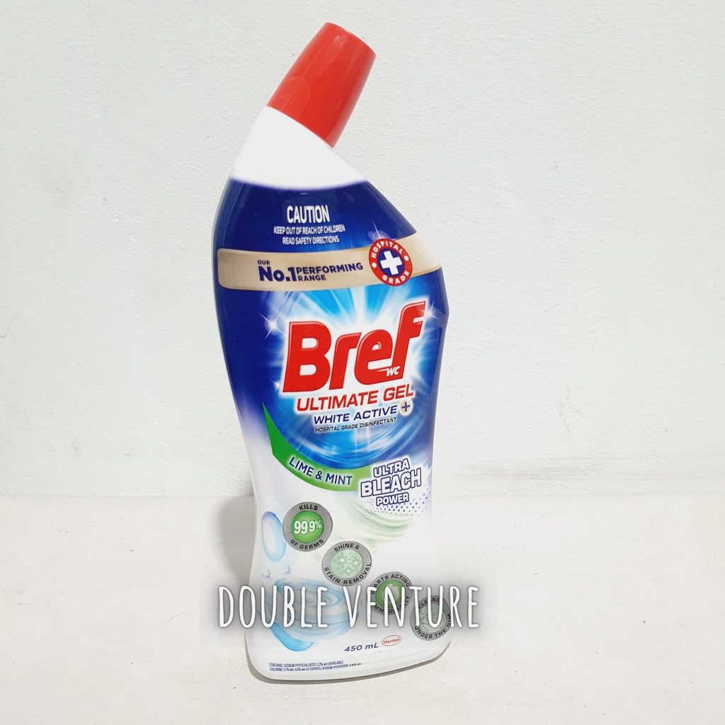 Bref Ultimate Gel White Active Ultra Bleach Power Toilet Cleaner Gel ...