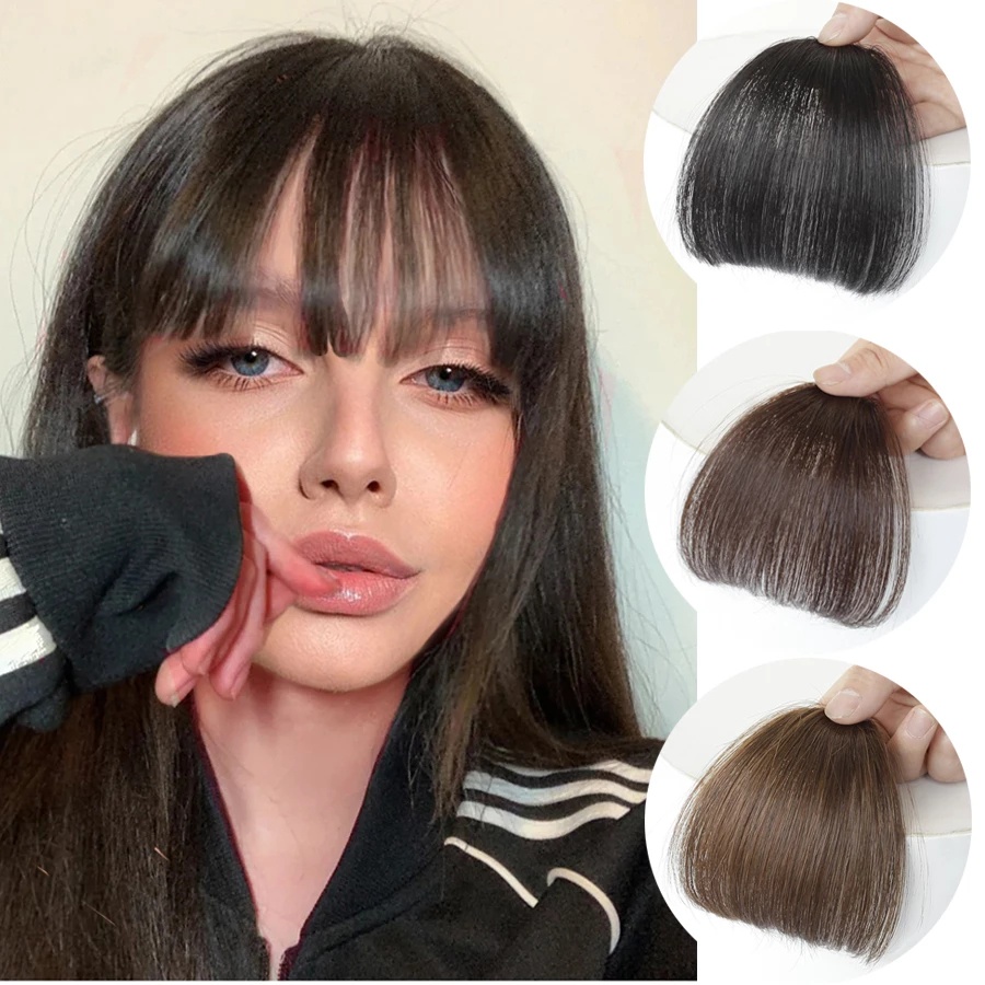 Air Bangs Front Neat Bangs Fringe Hair Women Clip In Hair Clip ...