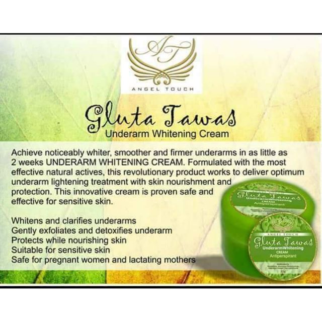 Gluta Tawas Underarm Whitening Cream by Angel Touch Shopee